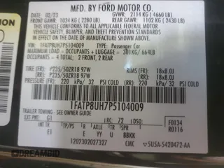 2023 Ford Mustang EcoBoost with VIN 1FATP8UH7P5104009, listed as a Copart auction lot 62513135 with 45,692 mi miles and Clean title. Bid and sale history available at DreamBid. Image 12.