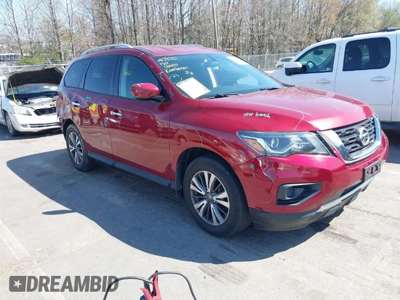 2017 Nissan Pathfinder SV with VIN 5N1DR2MM4HC681270, listed as a IAAI auction lot 41786327 with 61,724 mi miles. Bid and sale history available at carsss.com. Image 1.