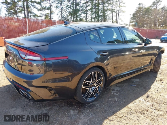 2022 Kia Stinger GT1 with VIN KNAE45LC8N6111815, listed as a IAAI auction lot 41712300 with 58,779 mi miles and . Bid and sale history available at DreamBid. Image 4.