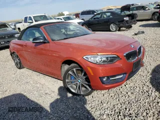 2015 BMW 2 Series 228i xDrive with VIN WBA1K7C50FV235022, listed as a Copart auction lot 70205714 with Not Provided miles and Salvage Title. Bid and sale history available at DreamBid. Image 4.