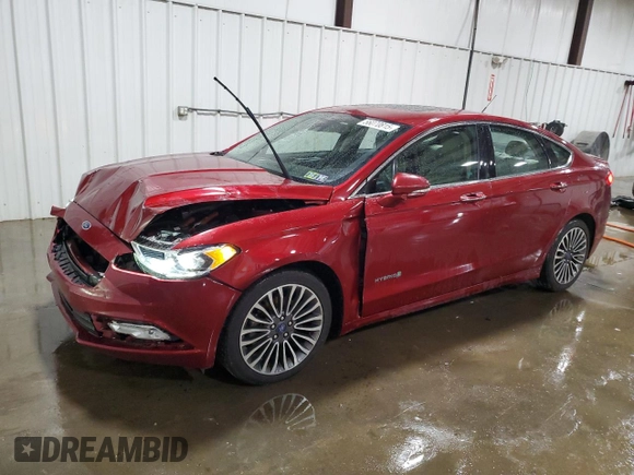 2017 Ford Fusion Hybrid Titanium with VIN 3FA6P0RU2HR394713, listed as a Copart auction lot 56070815 with 95,098 mi miles and Salvage title. Bid and sale history available at DreamBid. Image 1.