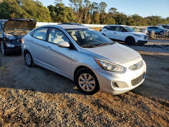 2016 Hyundai Accent SE with VIN KMHCT4AE3GU059337, listed as a Copart auction lot 81085474 with 75,200 mi miles and Salvage Title. Bid and sale history available at carsss.com. Image 4.