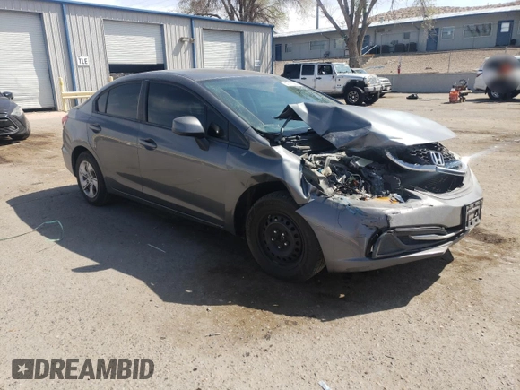 2013 Honda Civic LX with VIN 19XFB2F59DE208913, listed as a Copart auction lot 51713285 with 153,542 mi miles and Salvage Title. Bid and sale history available at DreamBid. Image 4.