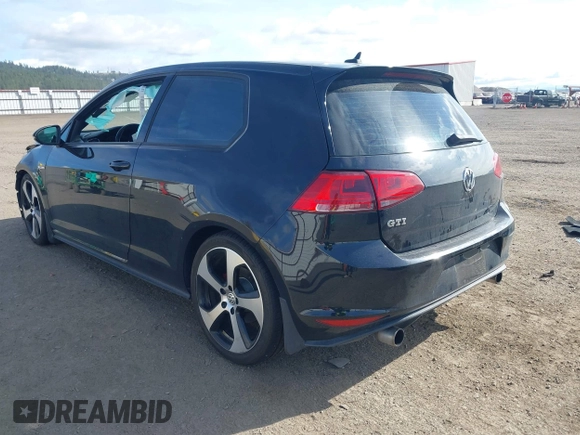 2015 Volkswagen Golf GTI S with VIN 3VWYT7AUXFM088823, listed as a IAAI auction lot 42021865 with 90,976 mi miles. Bid and sale history available at carsss.com. Image 3.