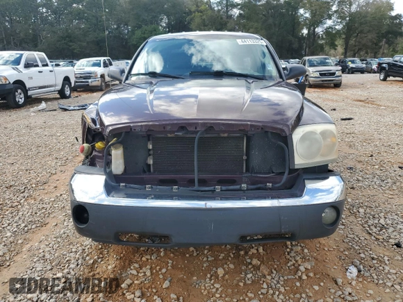 2005 Dodge Dakota SLT with VIN 1D7HE48N95S205605, listed as a Copart auction lot 44113325 with 206,391 mi miles and Salvage Title. Bid and sale history available at DreamBid. Image 5.