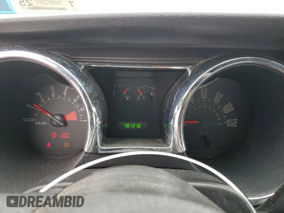 2007 Ford Mustang Deluxe with VIN 1ZVHT84N775223032, listed as a Copart auction lot 52597025 with 78,121 mi miles and Salvage Title. Bid and sale history available at carsss.com. Image 9.