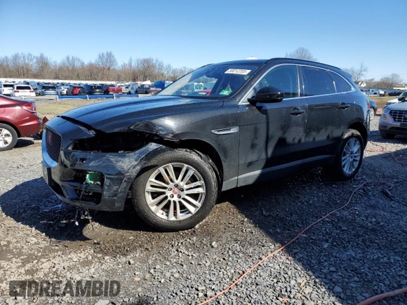 2019 Jaguar F-Pace 25t Prestige with VIN SADCK2FX5KA351866, listed as a Copart auction lot 50012205 with 51,464 mi miles and Salvage Title. Bid and sale history available at DreamBid. Image 1.
