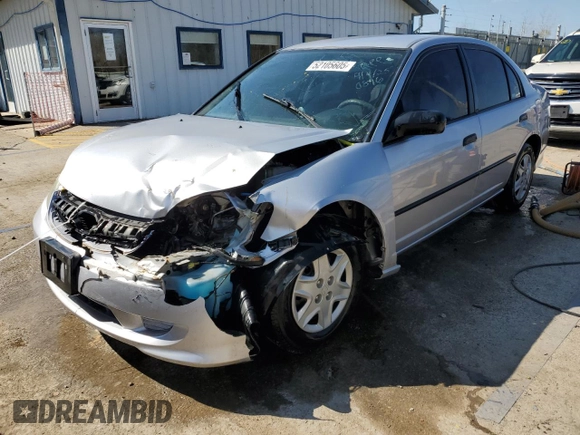 2005 Honda Civic VP z VIN 1HGES16365L020896, wystawiony jako Copart lot #52105605 z przebiegiem 116 809 mil mil oraz Szkoda całkowita • Salvage title. Historia ofert i sprzedaży dostępna na DreamBid. Obrazek 1.