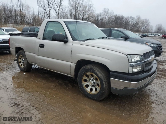 2005 Chevrolet Silverado 1500 Work Truck with VIN 1GCEC14XX5Z150629, listed as a Copart auction lot 86876544 with 0 mi miles and Clean Title. Bid and sale history available at carsss.com. Image 4.
