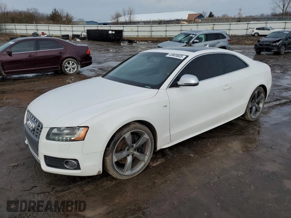 2008 Audi S5 with VIN WAURV78T38A032816, listed as a Copart auction lot 43603835 with 125,609 mi miles and Salvage Title. Bid and sale history available at carsss.com. Image 1.