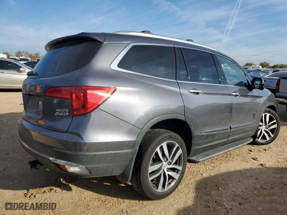 2017 Honda Pilot Touring with VIN 5FNYF6H93HB026709, listed as a Copart auction lot 84410794 with 0 mi miles and Salvage Title. Bid and sale history available at carsss.com. Image 3.