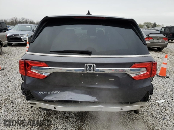 2018 Honda Odyssey EX-L with VIN 5FNRL6H78JB091153, listed as a Copart auction lot 52743715 with 69,849 mi miles and Salvage Title. Bid and sale history available at DreamBid. Image 6.