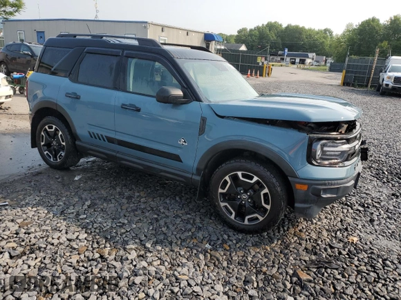 2021 Ford Bronco Sport Outer Banks with VIN 3FMCR9C60MRA57792, listed as a Copart auction lot 60285715 with 44,784 mi miles and Salvage title. Bid and sale history available at DreamBid. Image 4.
