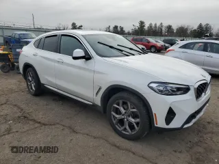 2023 BMW X4 xDrive30i with VIN 5UX33DT01P9P63673, listed as a Copart auction lot 48771645 with 0 mi miles and Salvage Title. Bid and sale history available at carsss.com. Image 4.
