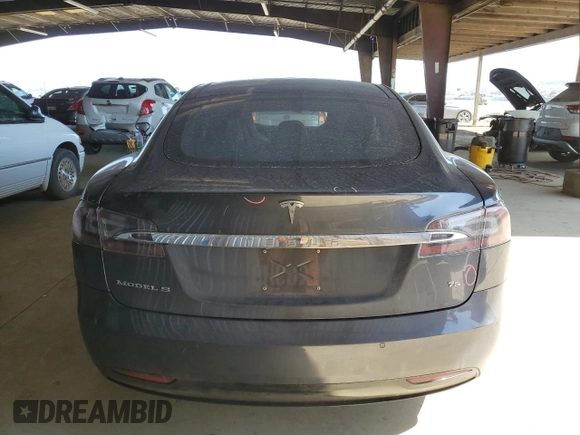 2016 Tesla Model S 70 with VIN 5YJSA1E15GF159542, listed as a Copart auction lot 58253965 with 70,373 mi miles and Salvage title. Bid and sale history available at DreamBid. Image 6.