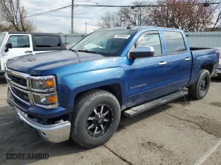 2015 Chevrolet Silverado 1500 LT with VIN 3GCUKREC3FG209417, listed as a Copart auction lot 50966855 with 153,585 mi miles and Salvage Title. Bid and sale history available at carsss.com. Image 1.