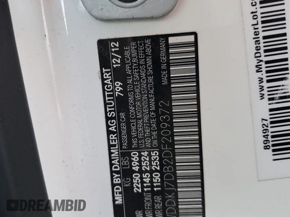 2013 Mercedes-Benz E 550 с VIN WDDKJ7DB2DF209372, выставлен на аукционе Copart как лот 74317084 с пробегом Не указан миль и На запчасти • Non repairable. История ставок и продаж доступна на DreamBid. Изображение 13.