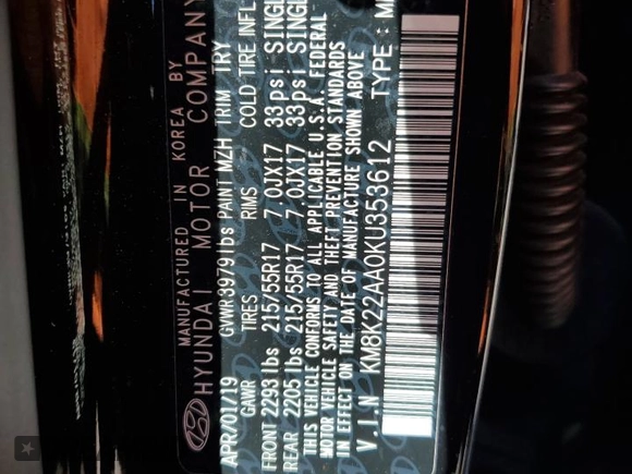 2019 Hyundai Kona SEL with VIN KM8K22AA0KU353612, listed as a Copart auction lot 45549715 with 59,064 mi miles and Salvage Title. Bid and sale history available at DreamBid. Image 13.