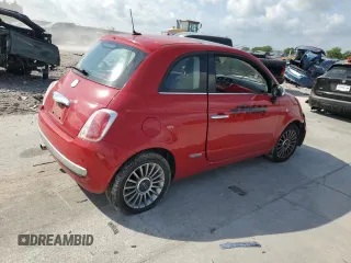 2012 FIAT 500 Lounge with VIN 3C3CFFCR0CT121390, listed as a Copart auction lot 54912265 with 109,885 mi miles and Salvage title. Bid and sale history available at DreamBid. Image 3.