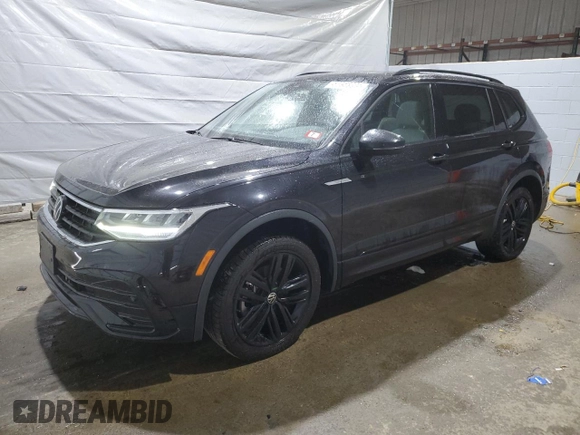 2022 Volkswagen Tiguan SE R-Line Black with VIN 3VV8B7AX3NM105154, listed as a Copart auction lot 58856995 with 76,723 mi miles and Clean title. Bid and sale history available at DreamBid. Image 1.