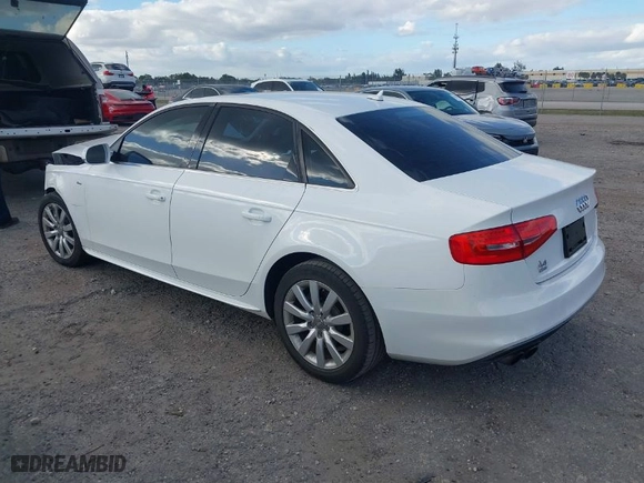 2015 Audi A4 Premium with VIN WAUAFAFL2FN016008, listed as a IAAI auction lot 41024922 with 46683 miles. Bid and sale history available at carsss.com. Image 3.