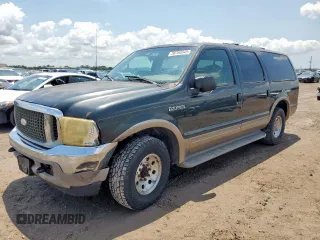 2000 Ford Excursion Limited z VIN 1FMNU42L0YED60100, wystawiony jako Copart lot #58760345 z przebiegiem 239 477 mil mil oraz Szkoda całkowita • Salvage title. Historia ofert i sprzedaży dostępna na DreamBid. Obrazek 1.
