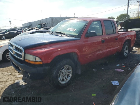 2003 Dodge Dakota Sport with VIN 1D7HL38NX3S222930, listed as a Copart auction lot 71812234 with 203,140 mi miles and Salvage Title. Bid and sale history available at carsss.com. Image 1.
