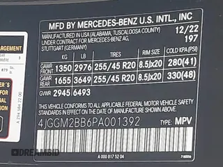 2023 Mercedes-Benz EQE 350+ z VIN 4JGGM2BB6PA001392, wystawiony jako IAAI lot #41859114 z przebiegiem 15 947 mil mil oraz . Historia ofert i sprzedaży dostępna na DreamBid. Obrazek 9.