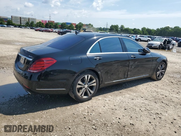 2015 Mercedes-Benz S 550 with VIN WDDUG8FB2FA110951, listed as a Copart auction lot 61724525 with 124,173 mi miles and Salvage title. Bid and sale history available at DreamBid. Image 3.