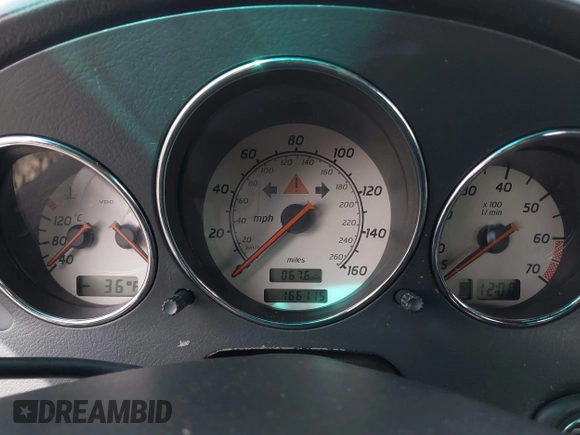 2003 Mercedes-Benz SLK 320 with VIN WDBKK65F63F282132, listed as a IAAI auction lot 41965580 with 166,115 mi miles and . Bid and sale history available at DreamBid. Image 7.