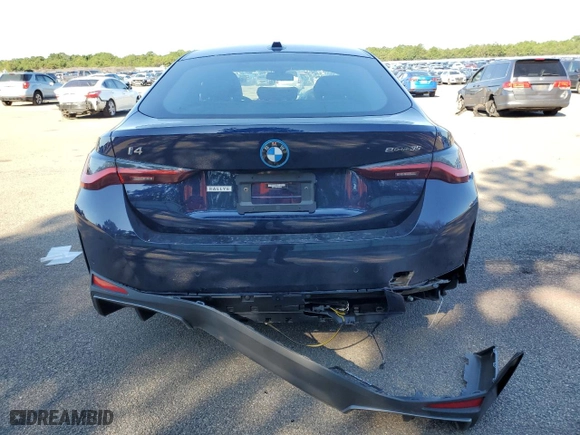 2023 BMW i4 eDrive35 with VIN WBY43AW08PFR10037, listed as a Copart auction lot 66393433 with 3,313 mi miles. Bid and sale history available at carsss.com. Image 6.