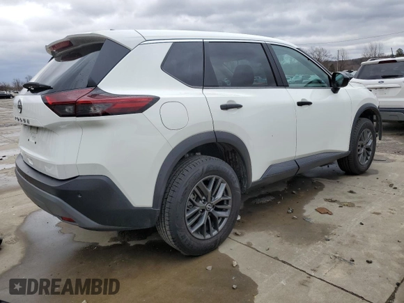 2023 Nissan Rogue S with VIN 5N1BT3AA7PC843755, listed as a Copart auction lot 47967785 with 44,277 mi miles and Salvage title. Bid and sale history available at DreamBid. Image 3.