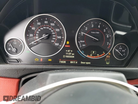 2014 BMW 4 Series 435i z VIN WBA3T3C51EP737796, wystawiony jako Copart lot #77695954 z przebiegiem 73 036 mil mil oraz Szkoda całkowita • Salvage title. Historia ofert i sprzedaży dostępna na DreamBid. Obrazek 9.