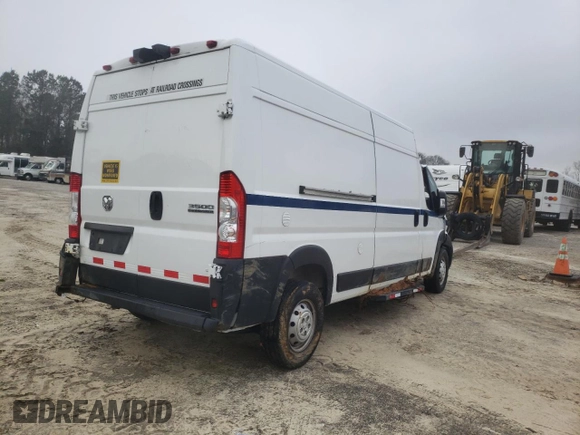2023 Ram ProMaster Cargo with VIN 3C6MRVHG5PE574334, listed as a Copart auction lot 46721965 with 17,584 mi miles and Clean Title. Bid and sale history available at carsss.com. Image 3.
