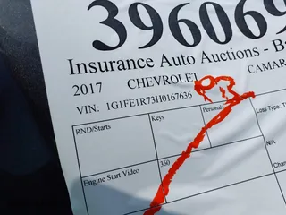 2017 Chevrolet Camaro 1SS with VIN 1G1FE1R73H0167636, listed as a IAAI auction lot 39606951 with 1 mi miles. Bid and sale history available at carsss.com. Image 9.
