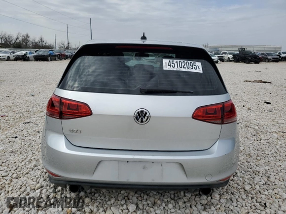 2015 Volkswagen Golf GTI SE with VIN 3VW5T7AUXFM001165, listed as a Copart auction lot 45102095 with 68,992 mi miles and Salvage Title. Bid and sale history available at carsss.com. Image 6.