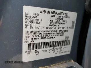 2023 Ford Mustang Mach-E Premium z VIN 3FMTK3SU5PMA87826, wystawiony jako Copart lot #55571575 z przebiegiem 15 618 mil mil oraz Szkoda całkowita • Salvage title. Historia ofert i sprzedaży dostępna na DreamBid. Obrazek 13.