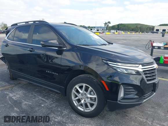 2023 Chevrolet Equinox LT with VIN 3GNAXKEG8PL122837, listed as a IAAI auction lot 42055762 with 62,624 mi miles and . Bid and sale history available at carsss.com. Image 1.