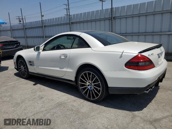 2009 Mercedes-Benz SL 55/63 AMG with VIN WDBSK70F09F156421, listed as a Copart auction lot 62588675 with 34,846 mi miles and Clean title. Bid and sale history available at DreamBid. Image 2.