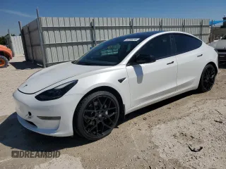 2022 Tesla Model 3 with VIN 5YJ3E1EA0NF108956, listed as a Copart auction lot 50066235 with 35,180 mi miles and Non Repairable. Bid and sale history available at DreamBid. Image 1.