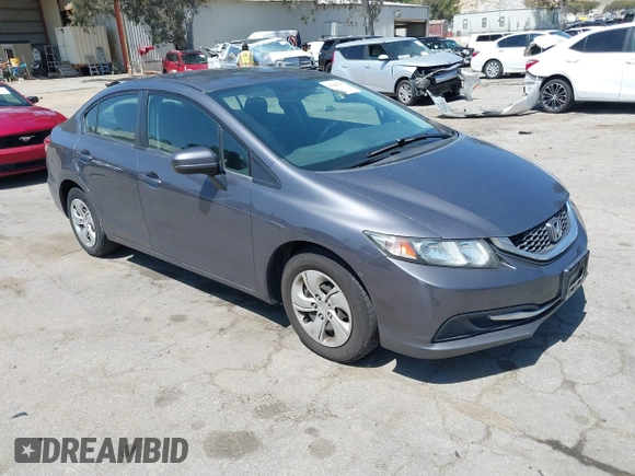 2014 Honda Civic LX z VIN 19XFB2F56EE202133, wystawiony jako IAAI lot #41965333 z przebiegiem 98 294 mil mil oraz . Historia ofert i sprzedaży dostępna na DreamBid. Obrazek 1.