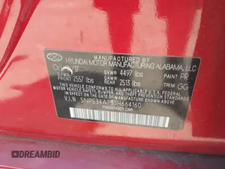 2018 Hyundai Sonata Sport with VIN 5NPE34AF3JH664160, listed as a IAAI auction lot 42072342 with 98,478 mi miles and . Bid and sale history available at carsss.com. Image 9.