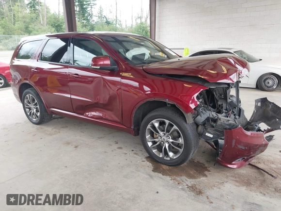 2020 Dodge Durango GT Plus with VIN 1C4RDJDG9LC269349, listed as a IAAI auction lot 42602700 with 92,682 mi miles and . Bid and sale history available at DreamBid. Image 1.