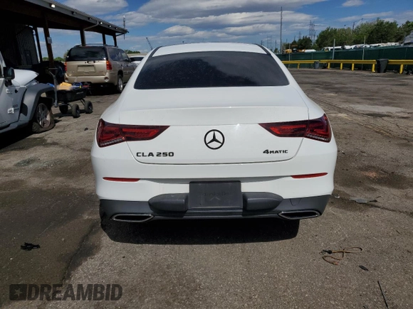 2021 Mercedes-Benz CLA 250 with VIN W1K5J4HB8MN170007, listed as a Copart auction lot 57405655 with 41,910 mi miles and Salvage title. Bid and sale history available at DreamBid. Image 6.
