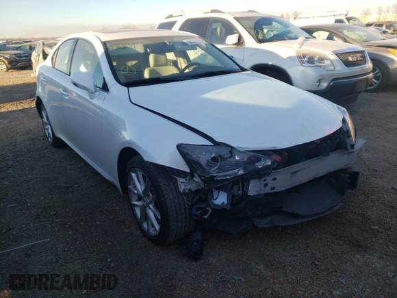 2012 Lexus IS 250 with VIN JTHCF5C29C5056384, listed as a Copart auction lot 58267200 with 104,854 mi miles and Salvage Title. Bid and sale history available at DreamBid. Image 1.