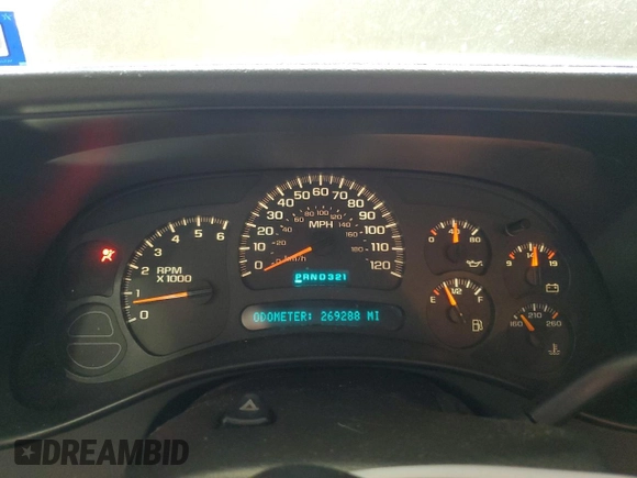 2005 Chevrolet Tahoe LS with VIN 1GNEC13V55R143871, listed as a Copart auction lot 72151014 with 269,288 mi miles and Salvage Title. Bid and sale history available at carsss.com. Image 9.