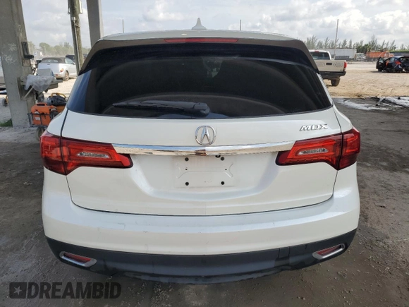 2015 Acura MDX with VIN 5FRYD3H24FB002017, listed as a Copart auction lot 57787255 with 138,046 mi miles and Salvage title. Bid and sale history available at DreamBid. Image 6.