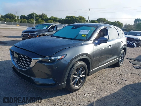 2022 Mazda CX-9 Touring with VIN JM3TCBCY3N0613844, listed as a IAAI auction lot 41498368 with 24,585 mi miles. Bid and sale history available at carsss.com. Image 2.