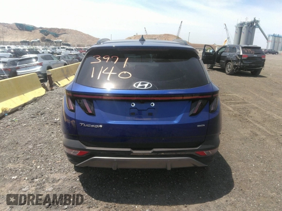 2022 Hyundai Tucson Limited with VIN 5NMJECAE6NH148209, listed as a IAAI auction lot 39711140 with 9,913 mi miles. Bid and sale history available at carsss.com. Image 16.