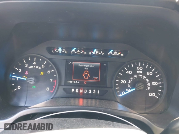 2017 Ford F-150 XL with VIN 1FTEX1C87HKD53036, listed as a IAAI auction lot 41815952 with 153,813 mi miles. Bid and sale history available at carsss.com. Image 7.